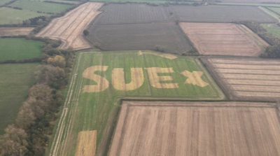 Загадочная надпись на оксфордширском поле запуcтила кампанию в Twitter